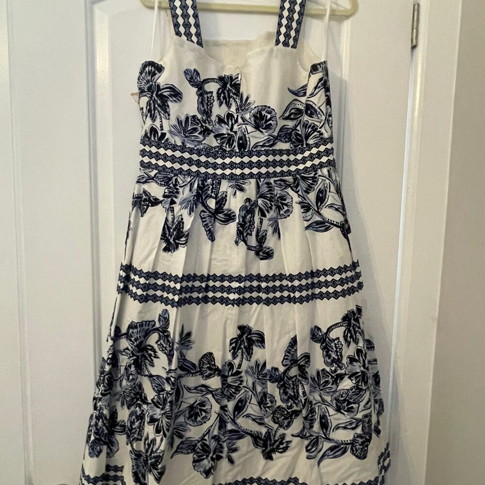 Vince Camuto Blue Floral Dress - size 10 - Picture 2 of 9